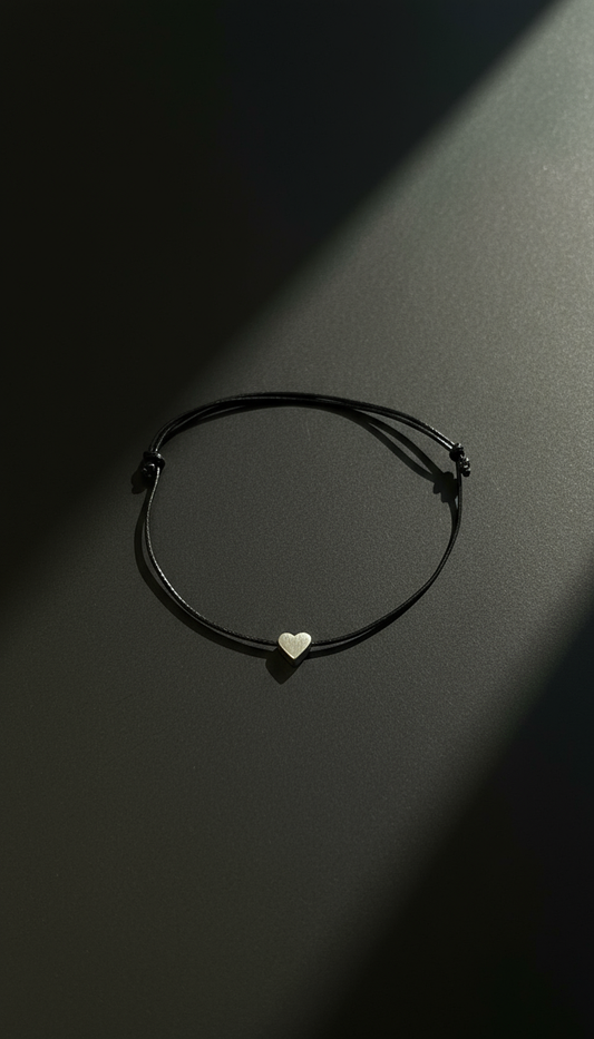 Herz Freundschaftsarmband "Heart Bond" Schwarz