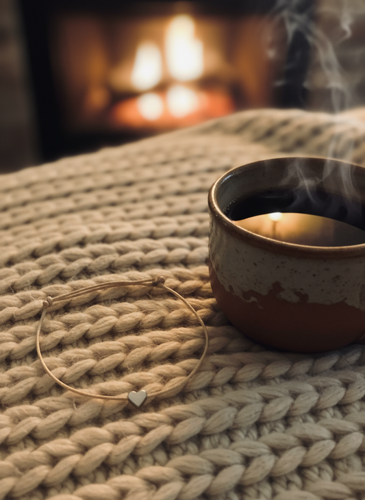 Herz Freundschaftsarmband "Heart Bond" Hellbraun