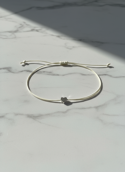 Herz Freundschaftsarmband "Heart Bond" Beige