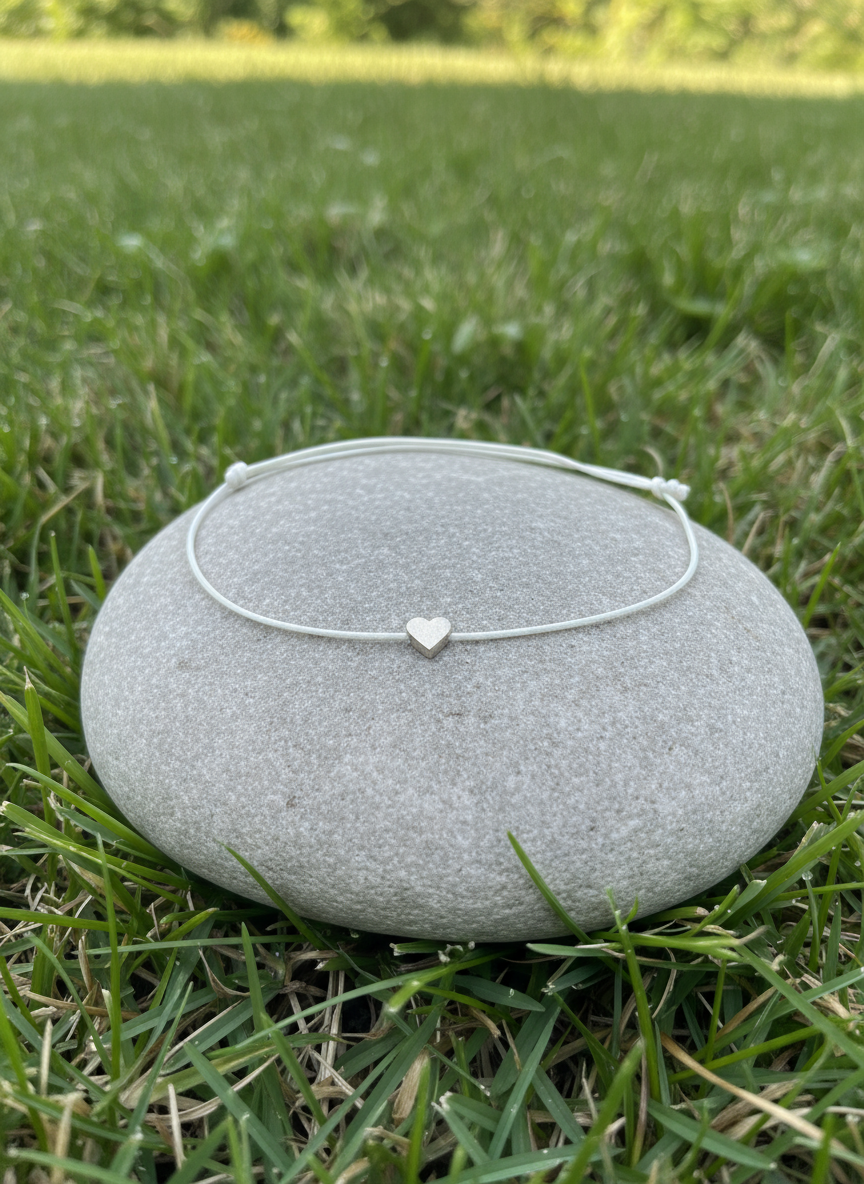 Herz Freundschaftsarmband "Heart Bond" Weiß