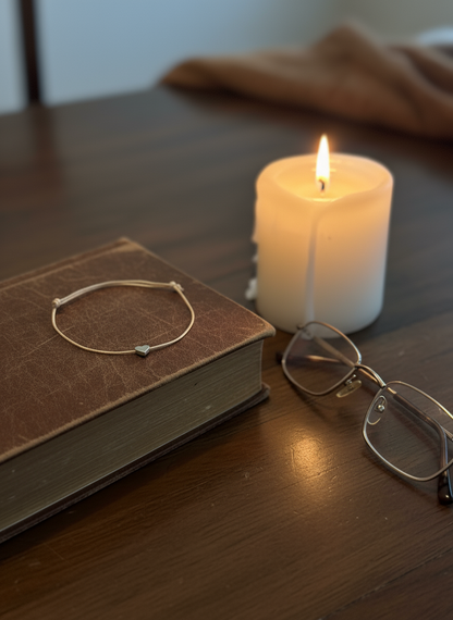 Herz Freundschaftsarmband "Heart Bond" Hellbraun