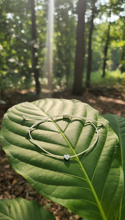 Herz Freundschaftsarmband "Heart Bond" Weiß