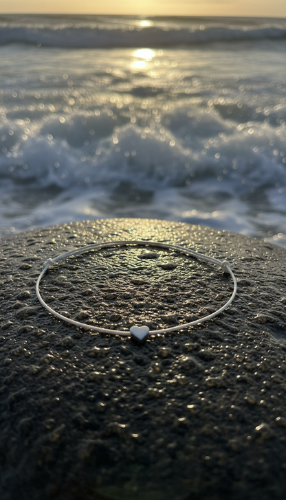 Herz Freundschaftsarmband "Heart Bond" Weiß