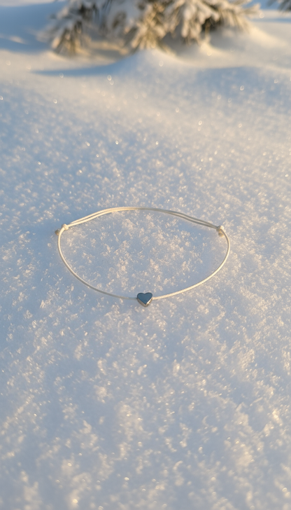 Herz Freundschaftsarmband "Heart Bond" Beige