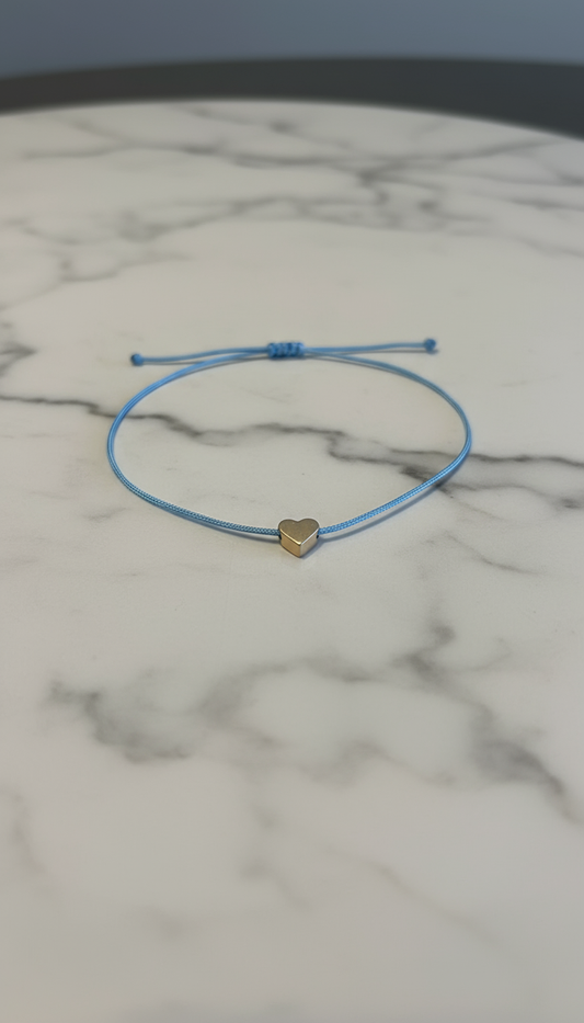 Herz Freundschaftsarmband "Heart Bond" Hellblau