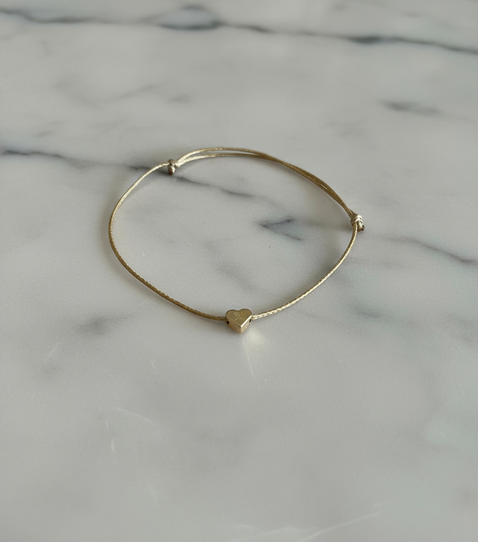 Herz Freundschaftsarmband "Heart Bond" Gold