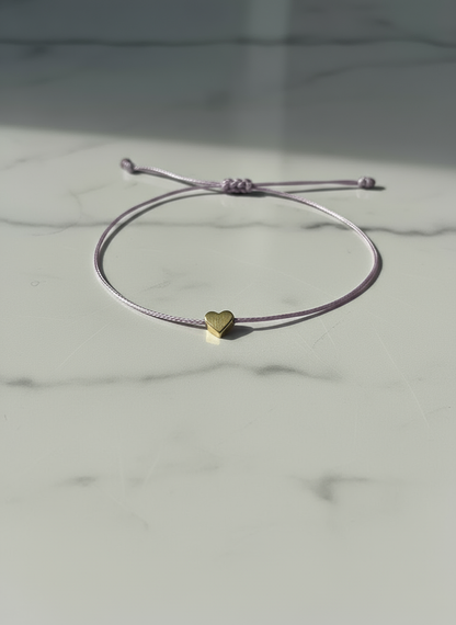 Herz Freundschaftsarmband "Heart Bond" Violett