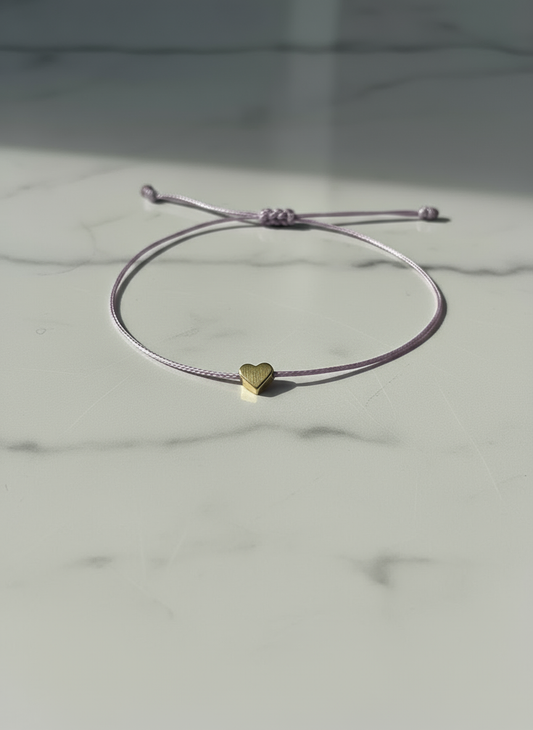 Herz Freundschaftsarmband "Heart Bond" Violett
