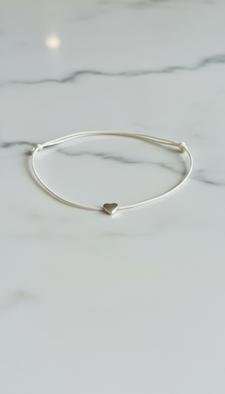 Herz Freundschaftsarmband "Heart Bond" Weiß