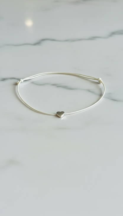 Herz Freundschaftsarmband "Heart Bond" Weiß