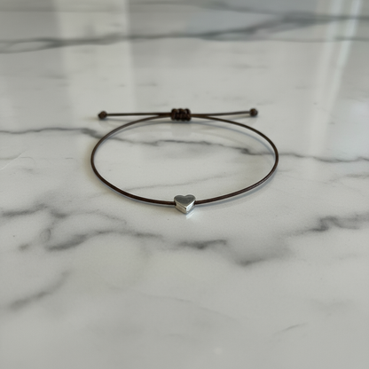 Herz Freundschaftsarmband "Heart Bond" Braun