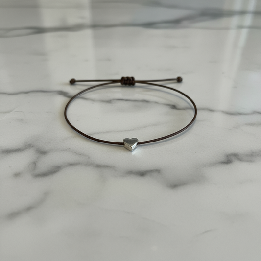 Herz Freundschaftsarmband "Heart Bond" Braun