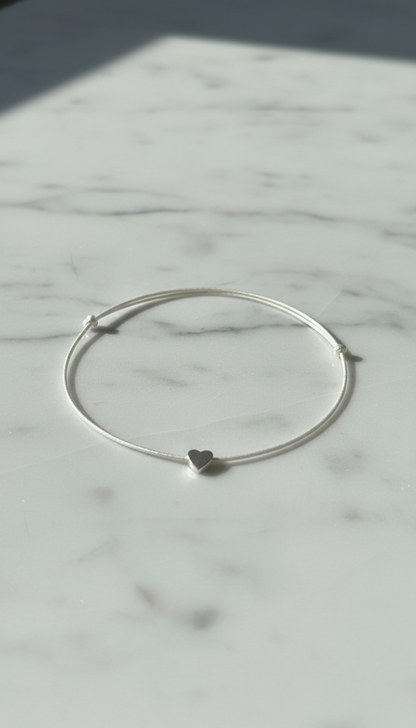 Herz Freundschaftsarmband "Heart Bond" Beige