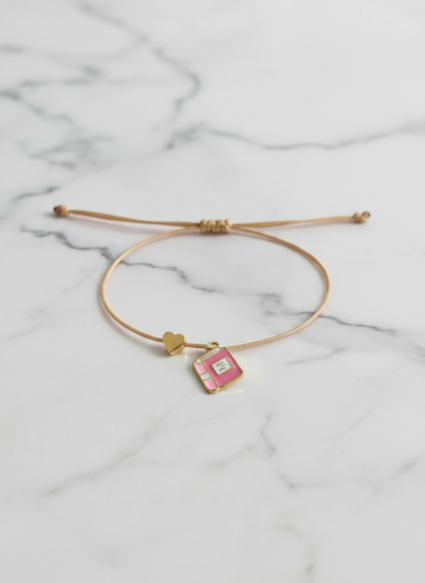 Bookie Armband Hellbraun/Rosa