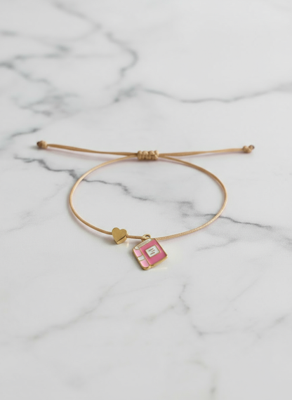 Bookie Armband Hellbraun/Rosa