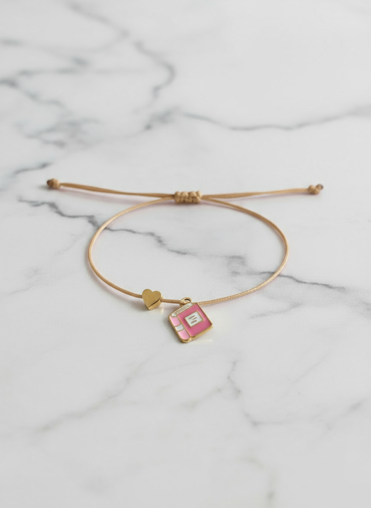 Bookie Armband Hellbraun/Rosa