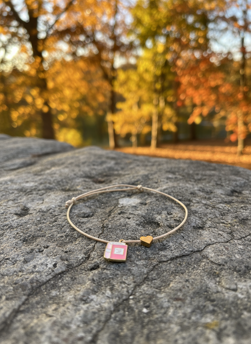 Bookie Armband Hellbraun/Rosa