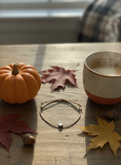 Herz Freundschaftsarmband "Heart Bond" Hellbraun