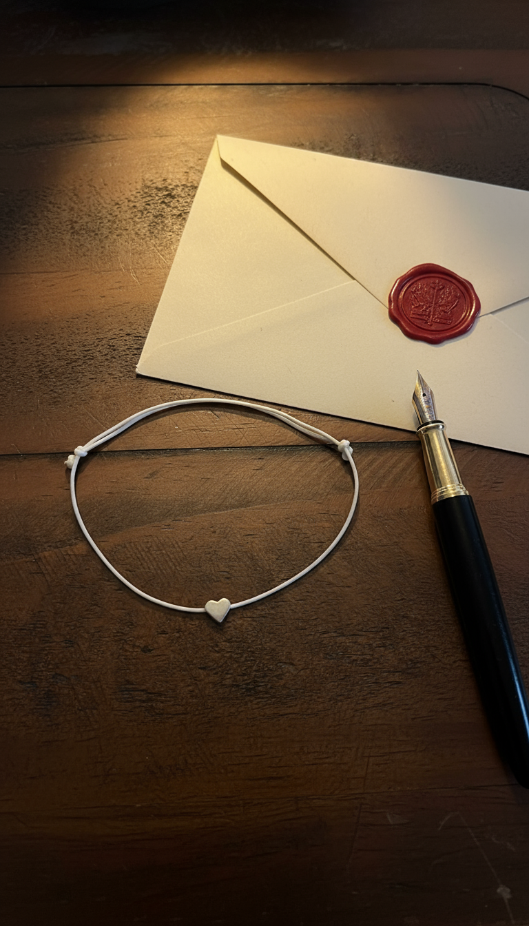 Herz Freundschaftsarmband "Heart Bond" Weiß