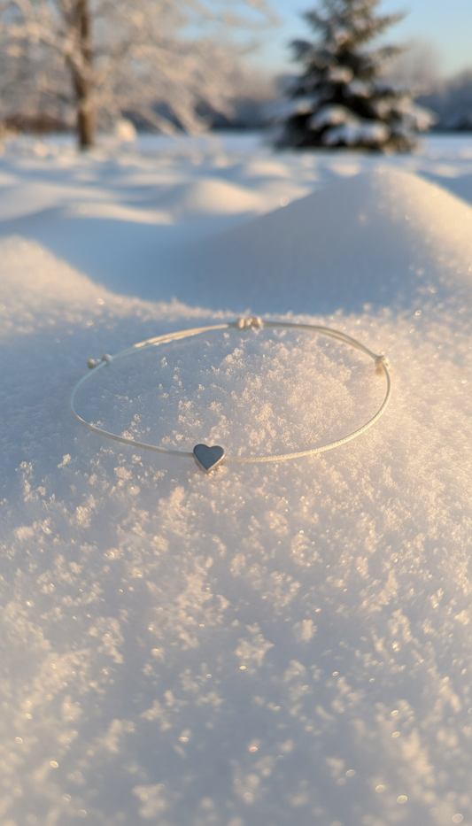 Herz Freundschaftsarmband "Heart Bond" Beige