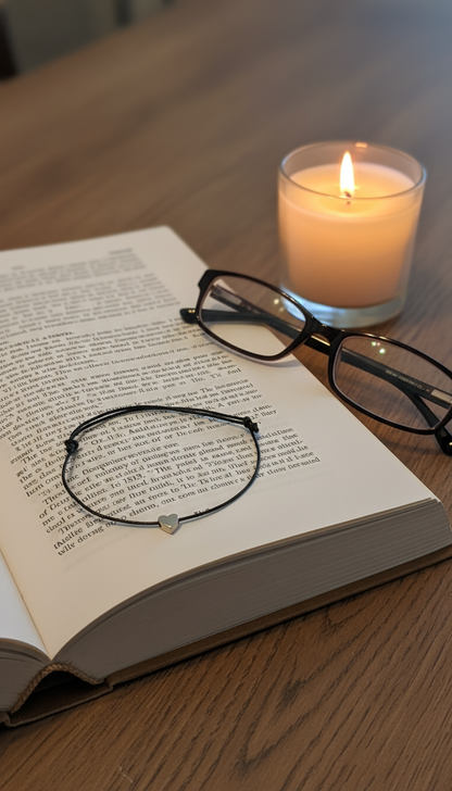 Herz Freundschaftsarmband "Heart Bond" Schwarz