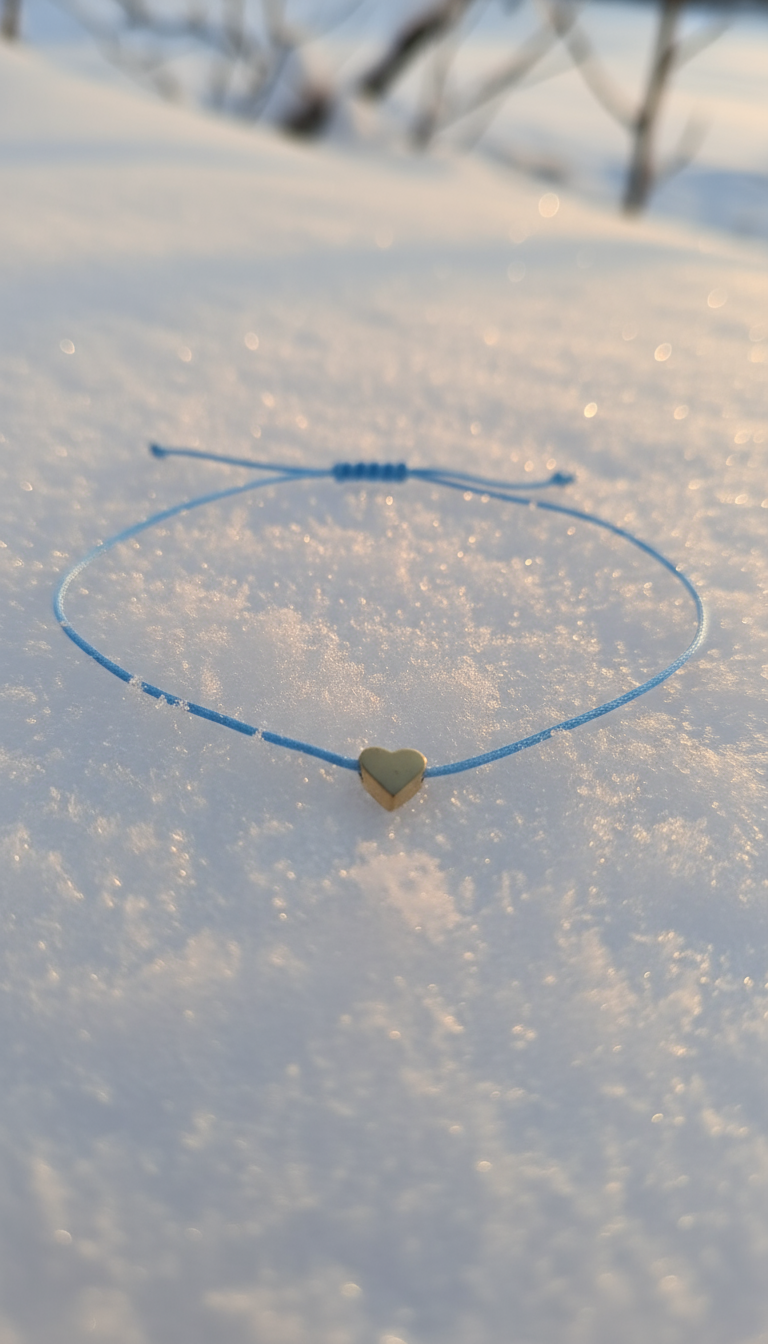 Herz Freundschaftsarmband "Heart Bond" Hellblau