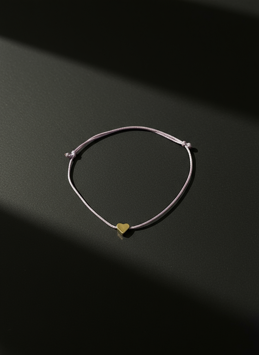 Herz Freundschaftsarmband "Heart Bond" Violett
