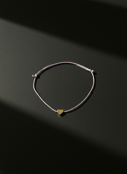 Herz Freundschaftsarmband "Heart Bond" Violett