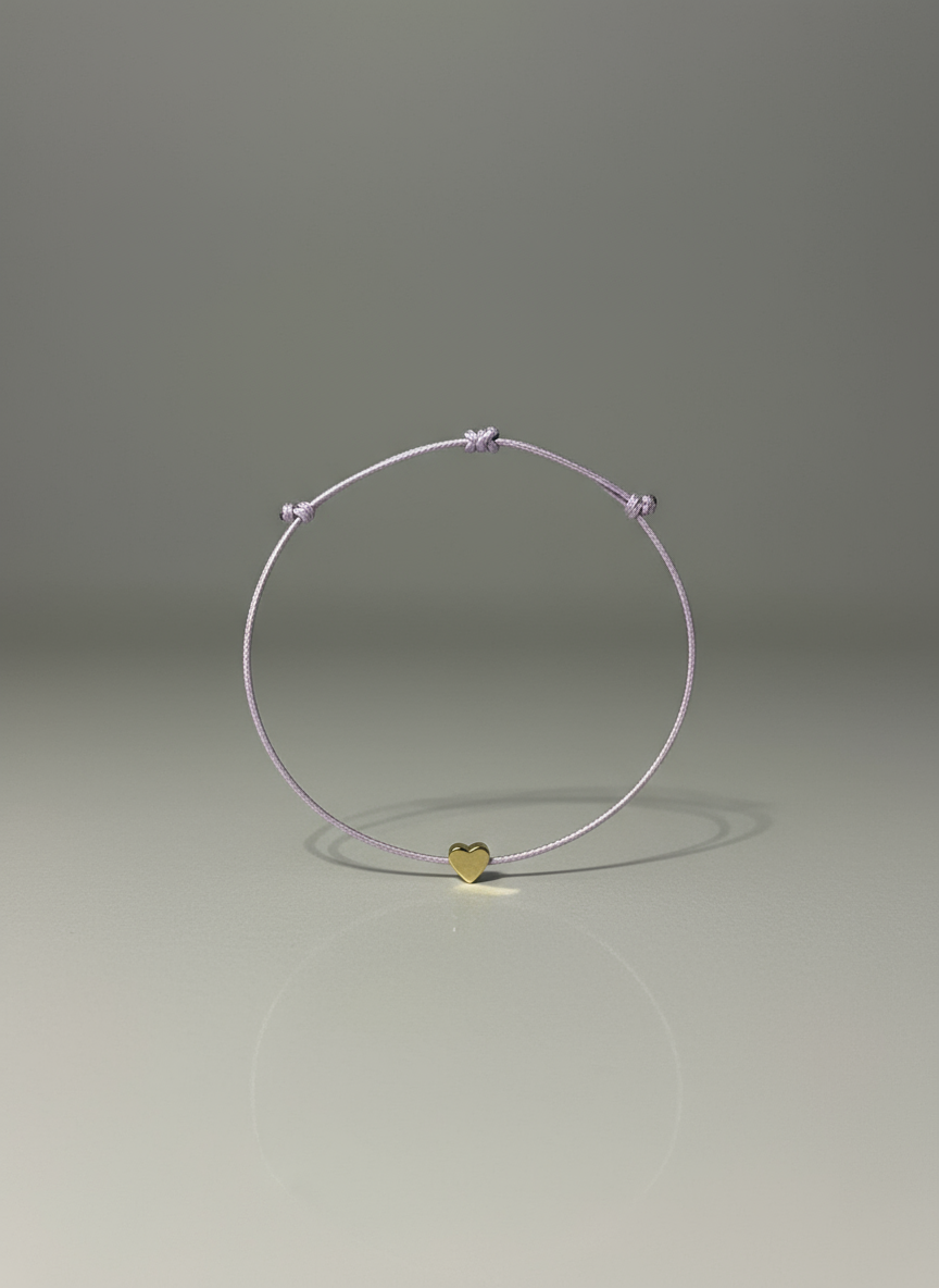 Herz Freundschaftsarmband "Heart Bond" Violett
