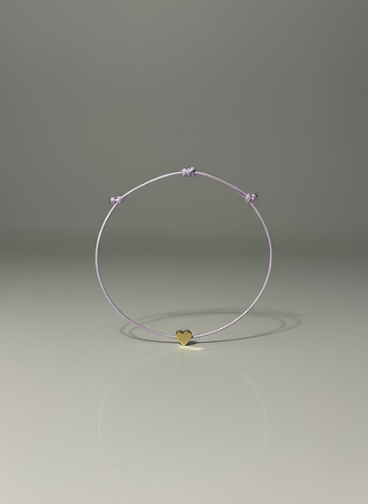 Herz Freundschaftsarmband "Heart Bond" Violett
