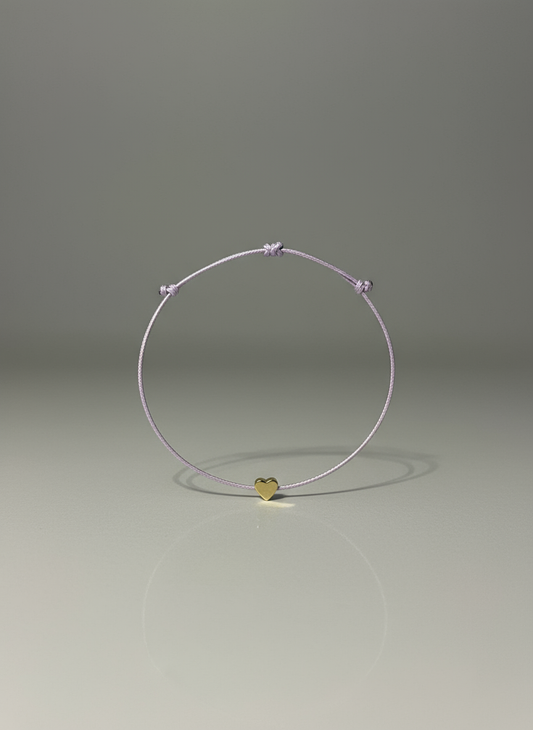 Herz Freundschaftsarmband "Heart Bond" Violett