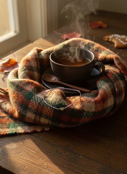 Herz Freundschaftsarmband "Heart Bond" Violett